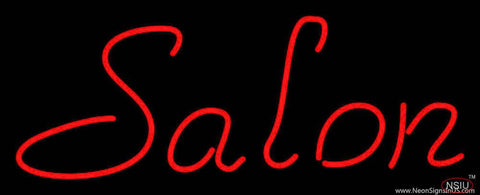 Red Salon Real Neon Glass Tube Neon Sign 