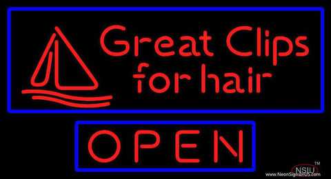 Great Clips For Hair Real Neon Glass Tube Neon Sign 