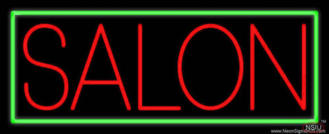 Salon With Yellow Border Real Neon Glass Tube Neon Sign 