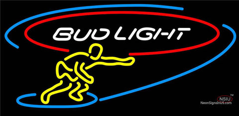 Bud Light Surf Snow Boarder Neon Beer Sign 