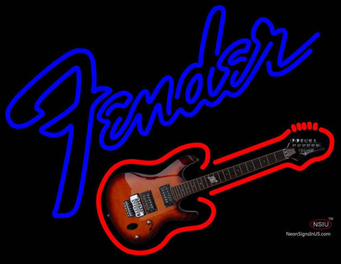 Fender Guitar Neon Sign