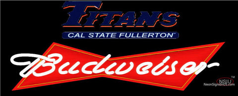 Custom Titans Cal State Fullerton With Budweiser Neon Sign 