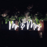 mr&mrs neon sign for wedding homemade art neon sign