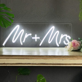 mr&mrs neon sign for wedding homemade art neon sign