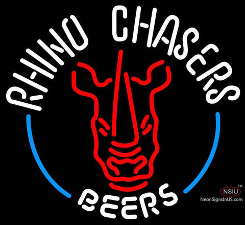 Rhino Chasers Large Neon Beer Sign